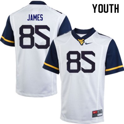 Youth West Virginia Mountaineers NCAA #85 Sam James White Authentic Nike Stitched College Football Jersey AB15C45SZ